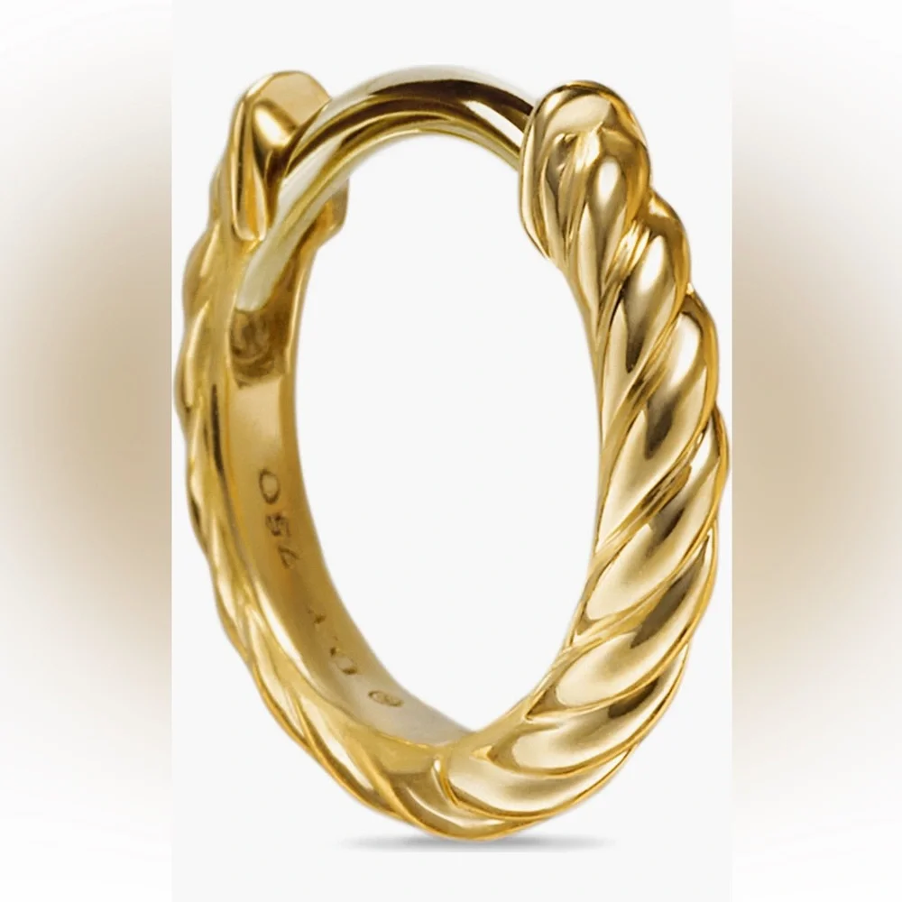 David Yurman Sculpted Cable Micro Huggies - Picture 4 of 10